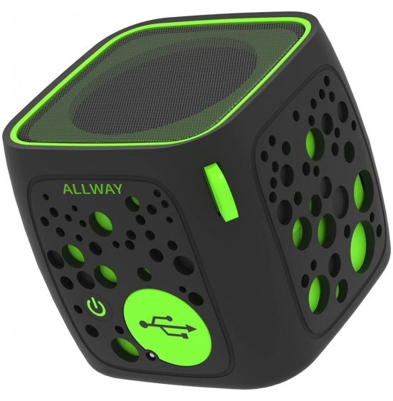 Small Bluetooth Speaker,ALLWAY Ultra Compact Mini Portable Bluetooth Speakers with Loud Stereo Sound,Rich bass,TF Card Port,164 Feet Bluetooth 5.0 Range for Laptop,iPhone,Echo,Car and More