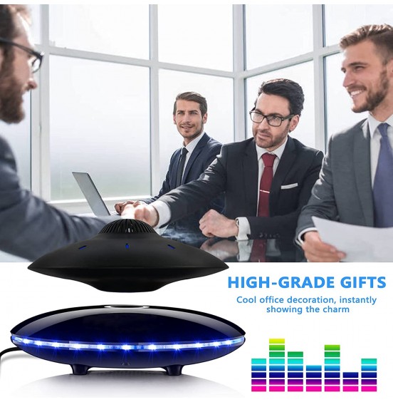 Magnetic Levitating Bluetooth Speaker, RUIXINDA Levitating UFO Speakers with LED Lights Base 360 Degree Rotation,Wireless Floating Speakers for Home Office Decor Cool Tech Gadgets,Creative Gifts