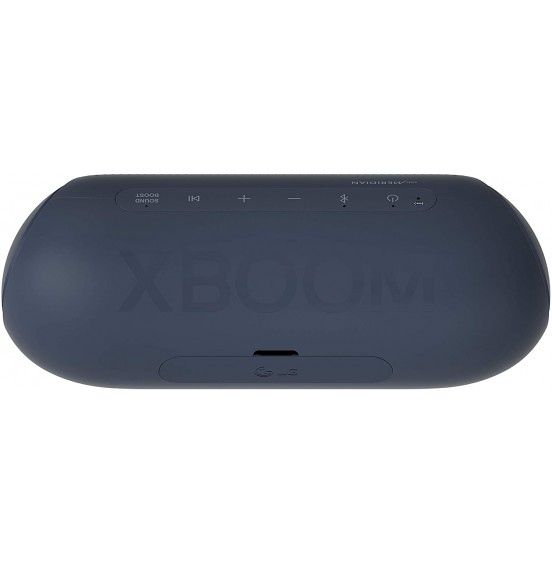 LG XBOOM Go Speaker PL5 Portable Wireless Bluetooth, Dual Action Bass, Sound by Meridian, Water-Resistant, Sound Boost EQ, 18 Hour Battery Life, LED Lighting - Black