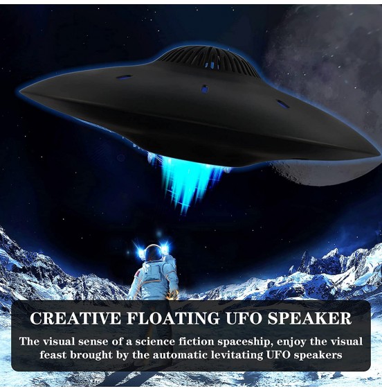 Magnetic Levitating Bluetooth Speaker, RUIXINDA Levitating UFO Speakers with LED Lights Base 360 Degree Rotation,Wireless Floating Speakers for Home Office Decor Cool Tech Gadgets,Creative Gifts