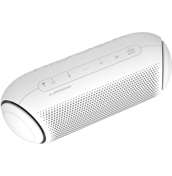 LG XBOOM Go Speaker PL5 Portable Wireless Bluetooth, Dual Action Bass, Sound by Meridian, Water-Resistant, Sound Boost EQ, 18 Hour Battery Life, LED Lighting - Black